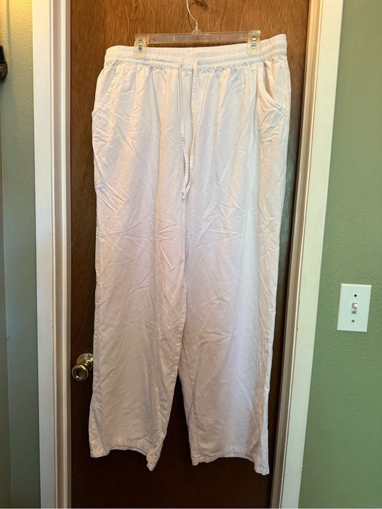 None Pants - Women’s Lightweight White Drawstring Lounge Pants